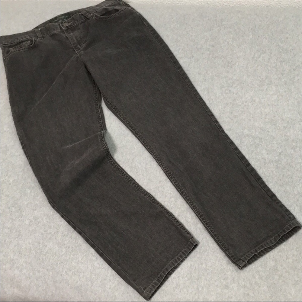 Y2K Ralph Lauren Boyfriend Fit Jeans Womens Size 8 Gray Straight